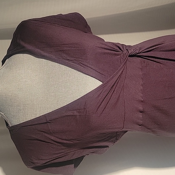 Ann Taylor Womens Plum & Red V-Neck Short Sleeve Blouses, Size: XL, Lot of 2 - Picture 2 of 11